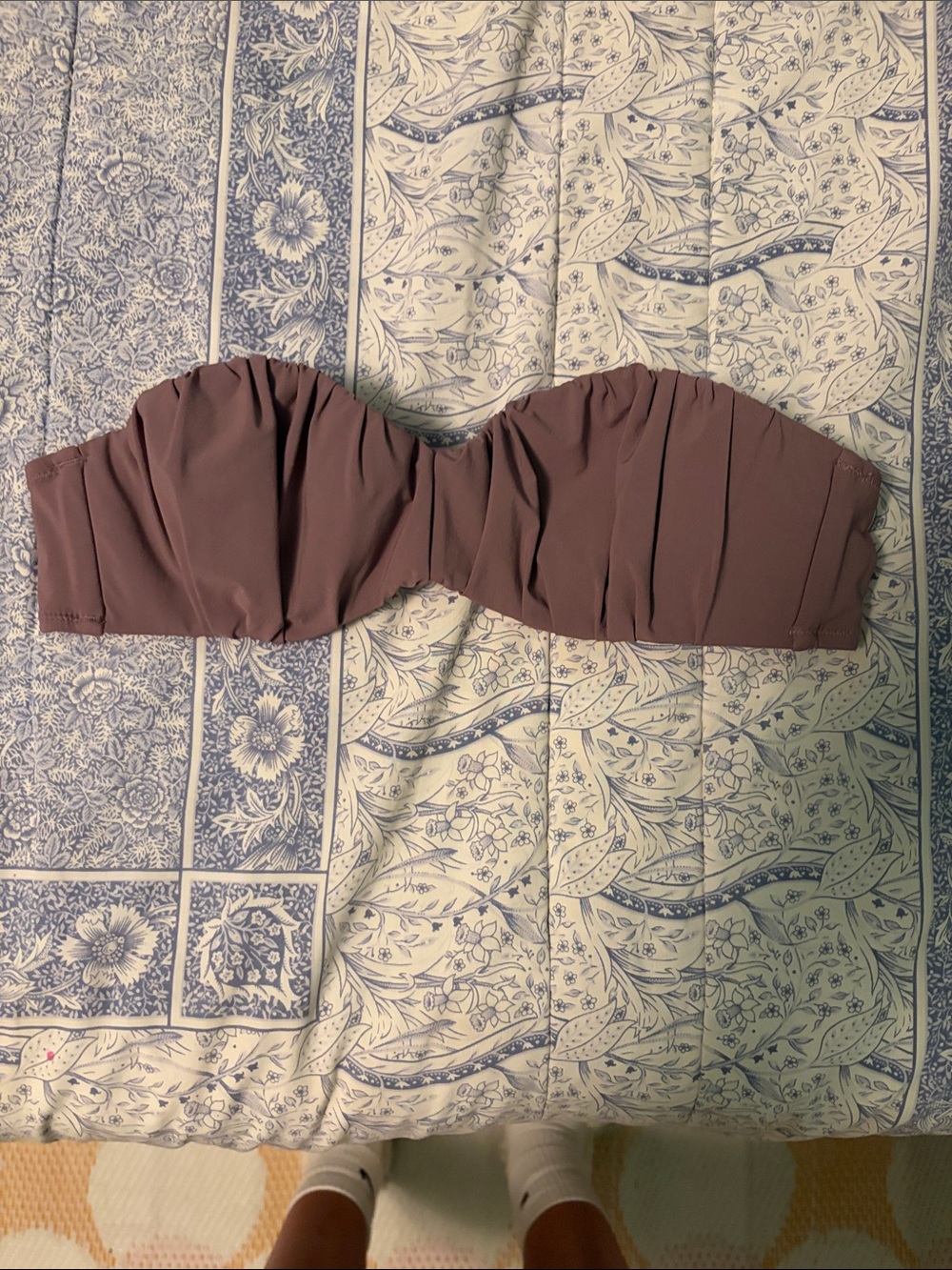 Victoria's Secret Strapless Bikini Top in Mauve Brown